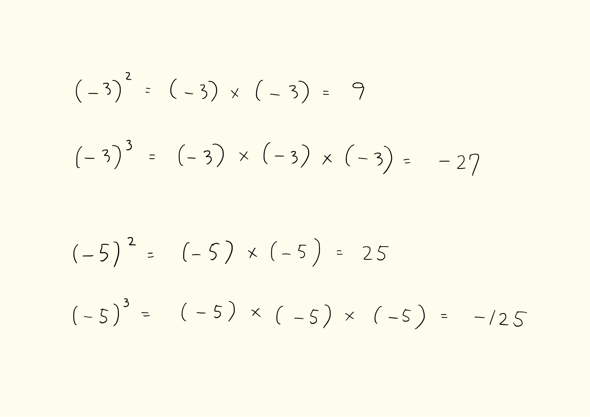 負の数のべき乗 2乗 3乗 の計算 中学数学 Irohabook